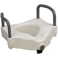 Raised Toilet Seat with Arms and Lock, 5" - Each - ZCHRTS01