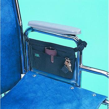 EZ-Access Universal Tote Carry-on Bag/Pouch 8-1/2" x 9" x 1" Small, Black, Adjustable Straps, Tote Fits Wheelchairs Tool - HNEZ0102BK