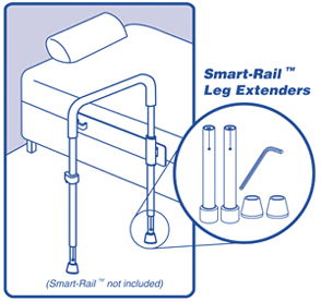 Health craft Smart-Rail™ Leg Extenders 31-1/2" x 16-1/2" - HQSRLE