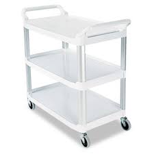 3 Shelf Poly Utility Cart - Each - IDL12