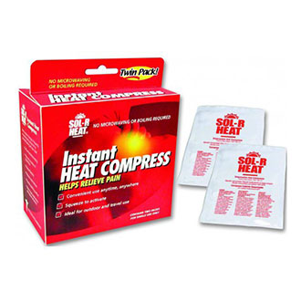 Mabis DMI Sol-R Heat Instant Heat Compress 6" x 8-1/4" by Briggs Healthcare - Box of 2 - 61200329724
