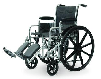 Standard DX Wheelchair with 24" Detachable Desk Arm and Swingaway Footrest - ISG1124DX