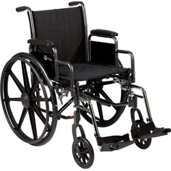 K3-Lite Wheelchair 16" x 16" Removable desk-length arms, Swing-away footrests