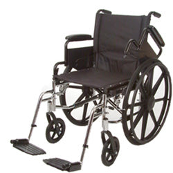 K4-Lite Wheelchair,18" Flip back, desk-length arms & Swing-away footrests