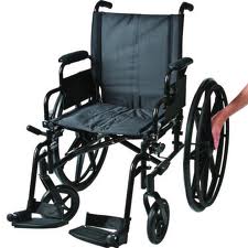 K4 Quick Release Wheelchair,  16" Flip back, desk-length arms & Swing-away footrests