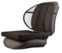 Kiss My Back Support With 16 X 16 X 2 Seat Cushion With Vinyl Bag - KMB102  