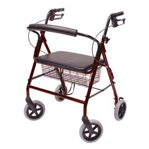 Lumex Imperial Hemi Four Wheel Rollator, Burgundy - LSRJ4402R