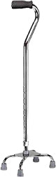 Quad Cane, Small Base, Silver - M302-4