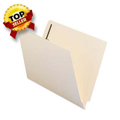 File Folders with Label end Tabs and Fastener, Box - MAP122