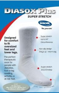 DiaSox Plus Oversize Socks Large, Black - MDISGDPBL 