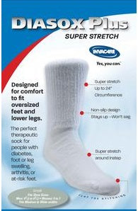 DiaSox Plus Oversize Socks X-Large, Black - MDISGDPBXL 