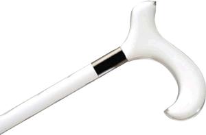 Alex Orthopedic Derby Handle Clear Lucite Cane - MNT12255