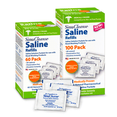 SinuCleanse® Saline Refill, All-Natural - Box of 100 - MST00114