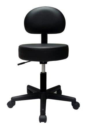 Therapist’s Choice Pneumatic Stools with Seatback by Clinical Health Services - Pneumatic Stool w/ seat back