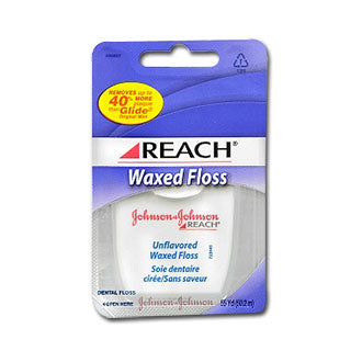 Reach Dental Floss Waxed 55 Yard, Unflavored by Johnson & Johnson - 92131700
