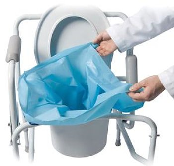 Sani-Bag+ Commode Liner, Biodegradable by Mobility Transfer Systems - Package of 10 - RI65010