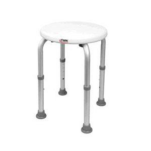 Compact Round Shower Stool 20-1/2" x 13" x 13", 15-1/2" to 20-1/2", Adjustable Height - RMB60011EA