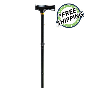 Drive Medical Lightweight Adjustable Folding Cane with T Handle - Singles - 10304