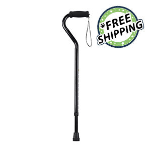 Drive Medical Foam Grip Offset Handle Walking Cane - Singles - rtl10306