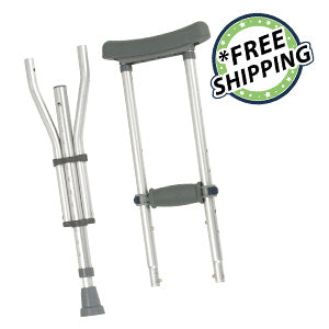 Drive Medical Knock Down Universal Aluminum Crutches - Pair - rtl10433