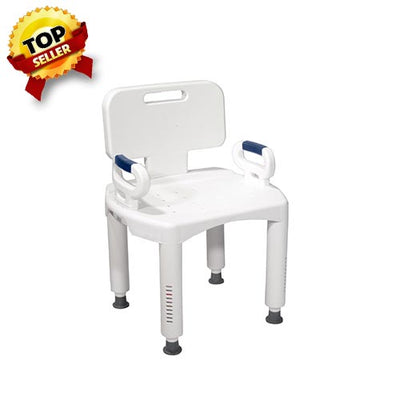 Premium Series Shower Chair with Back and Arms by Drive Medical - rtl12505