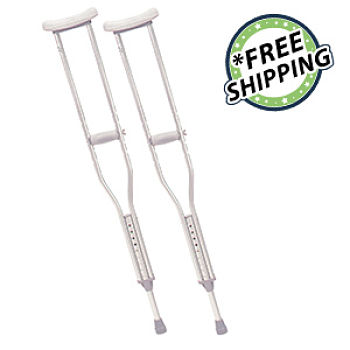 Drive Medical Walking Crutches with Underarm Pad and Handgrip - Pair - rtl40204