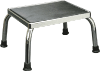 Step Stool 1 Step Powder Coated Steel Frame 8-3/4 Inch Step Height