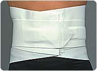 Lumbosacral Support with Single Strap Large, White - SS3888LG