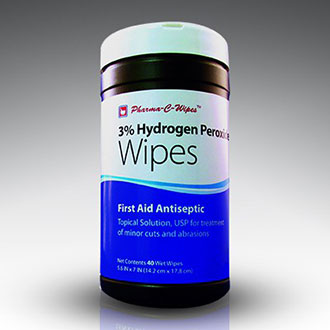 Pharma-C-Wipes 3% Hydrogen Peroxide First Aid Wipe - Each - CUS200737